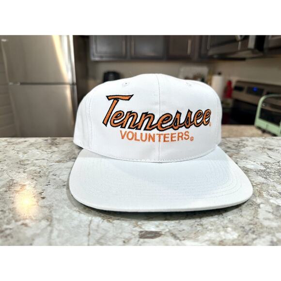 Vintage Tennessee Volunteers Vols Sports Specialities Script Hat White NWOT - Picture 1 of 10